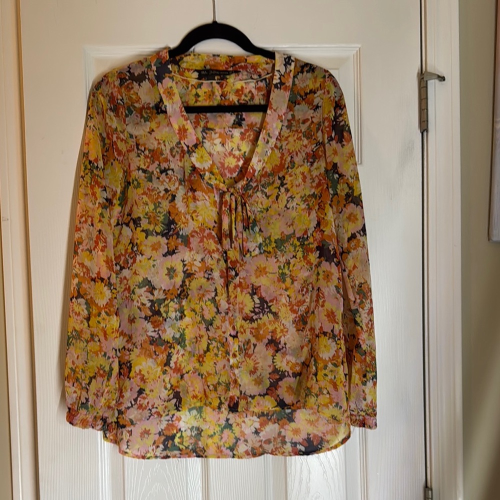 Zara Floral Blouse - Yellow and Pink